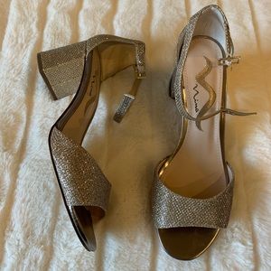 Sparkly chunky heels